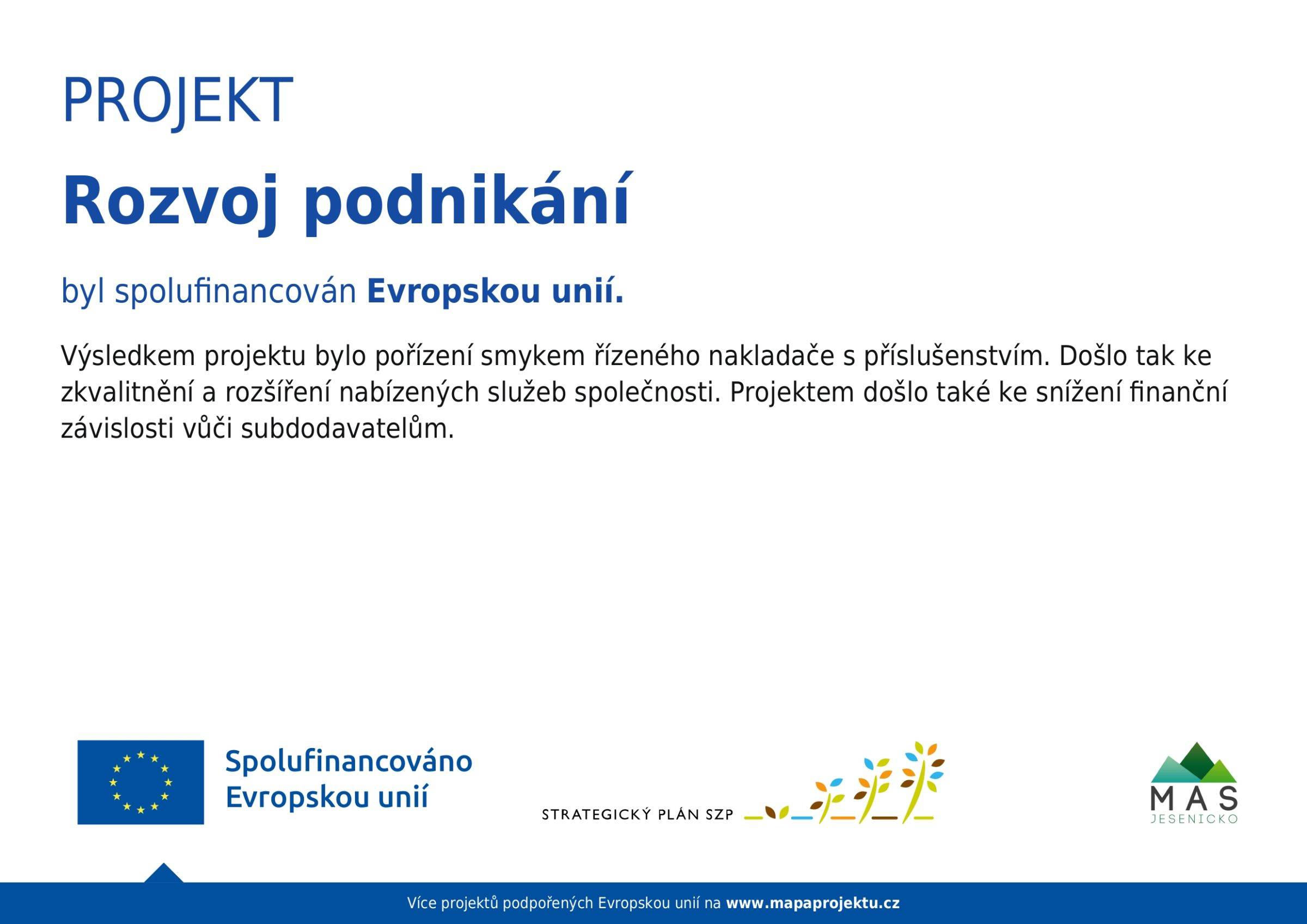 Projekt – pořízení nového stroje